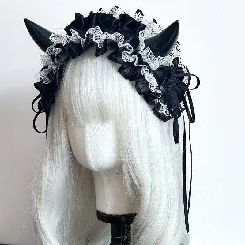 Japanese Gothic Lace Bow Headb - đánh giá và giá Cosplay Prop Bow